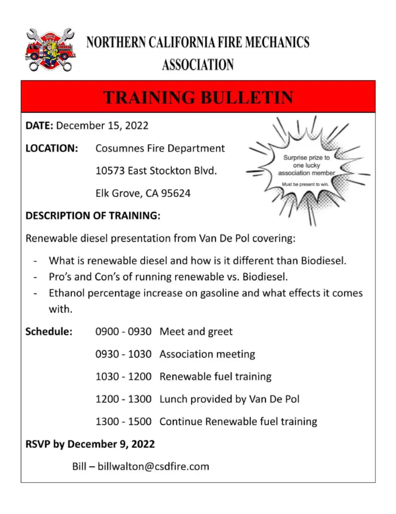 December 2022 NCFMA Training Bulletin