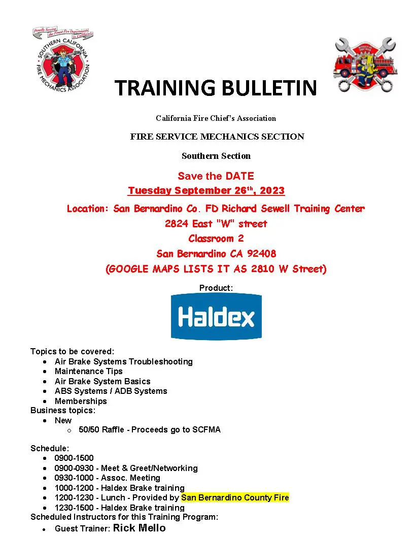 Sept 2023 training