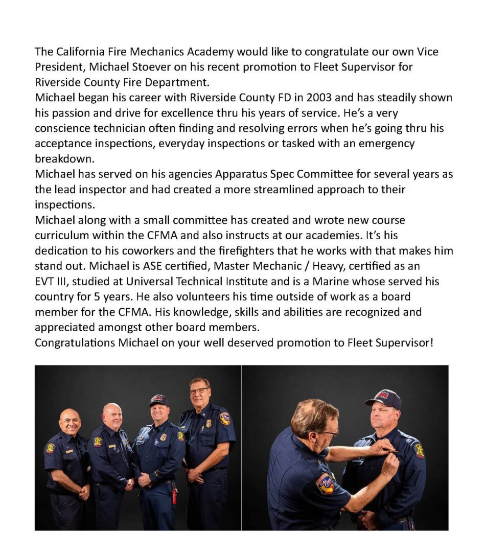 Fire Academy – California Fire Mechanics Academy