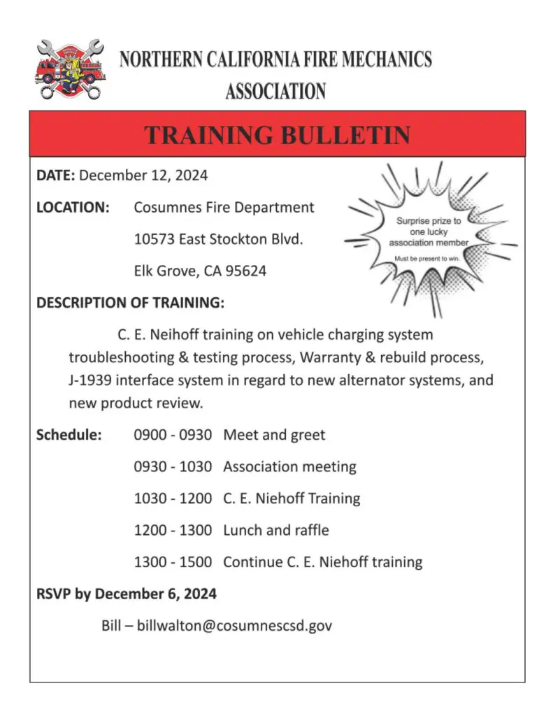 December 2024 NCFMA Training Bulletin